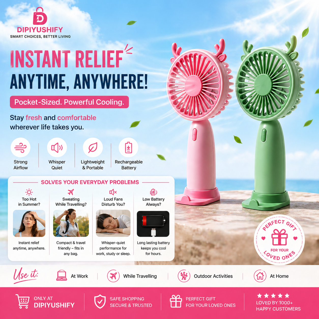 Mini Portable Usb Hand Fan
